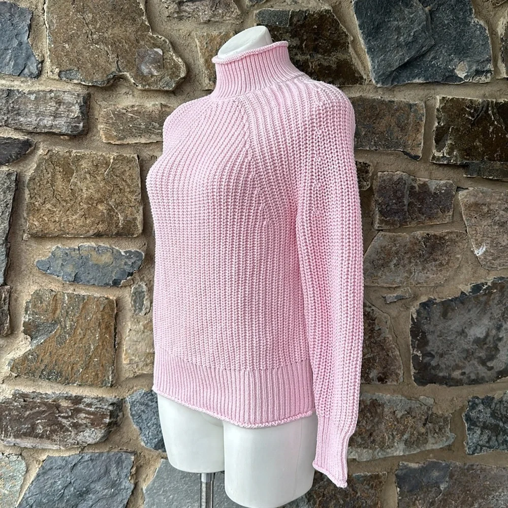 NWT J. Crew bubblegum pink cozy relaxed fit sweater size XS